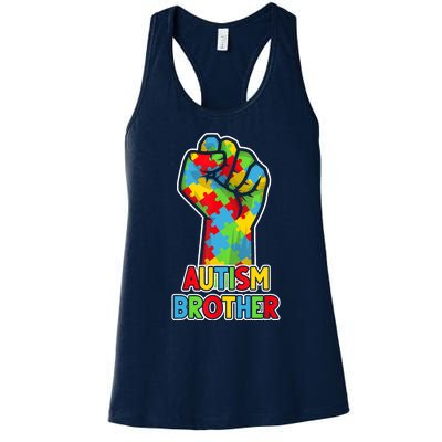 Autism Awareness Brother Acceptance Men Support Love Women's Racerback Tank