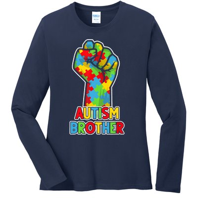 Autism Awareness Brother Acceptance Men Support Love Ladies Long Sleeve Shirt