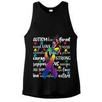 Autism Acceptance Butterfly Different Is Beautiful Ladies PosiCharge Tri-Blend Wicking Tank