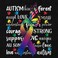Autism Acceptance Butterfly Different Is Beautiful Ladies PosiCharge Tri-Blend Wicking Tank