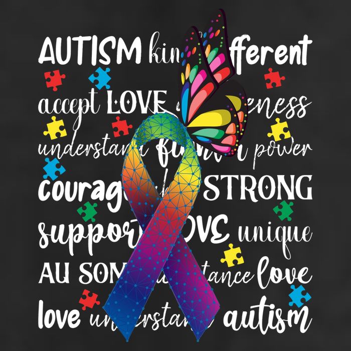 Autism Acceptance Butterfly Different Is Beautiful 7 Panel Mesh Trucker Snapback Hat
