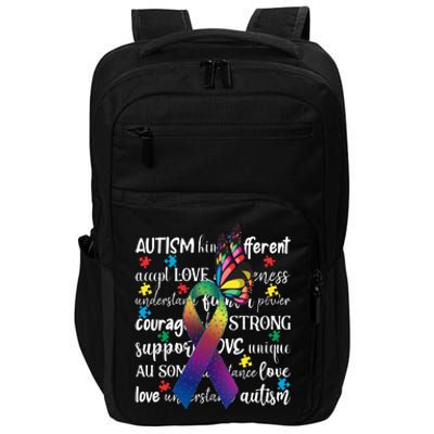 Autism Acceptance Butterfly Different Is Beautiful Impact Tech Backpack