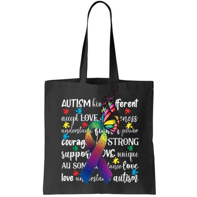 Autism Acceptance Butterfly Different Is Beautiful Bag
