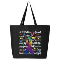 Autism Acceptance Butterfly Different Is Beautiful 25L Jumbo Tote
