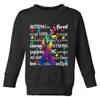 Autism Acceptance Butterfly Different Is Beautiful Toddler Sweatshirt
