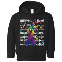 Autism Acceptance Butterfly Different Is Beautiful Toddler Hoodie