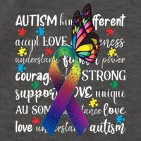 Autism Acceptance Butterfly Different Is Beautiful Vector Backpack