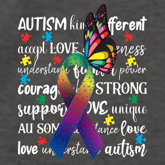 Autism Acceptance Butterfly Different Is Beautiful Vector Backpack