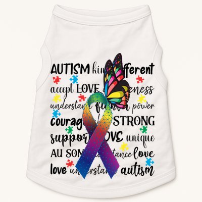 Autism Acceptance Butterfly Different Is Beautiful Doggie Tank