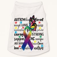 Autism Acceptance Butterfly Different Is Beautiful Doggie Tank