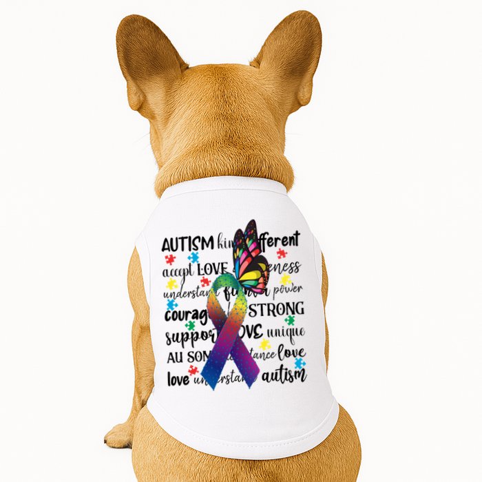 Autism Acceptance Butterfly Different Is Beautiful Doggie Tank