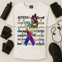 Autism Acceptance Butterfly Different Is Beautiful Performance Shirt