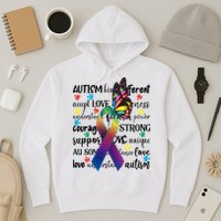 Autism Acceptance Butterfly Different Is Beautiful Hoodie