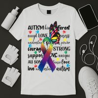 Autism Acceptance Butterfly Different Is Beautiful T-Shirt