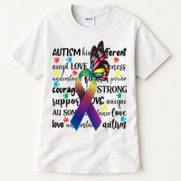 Autism Acceptance Butterfly Different Is Beautiful Tall T-Shirt