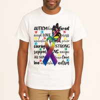 Autism Acceptance Butterfly Different Is Beautiful Tall T-Shirt