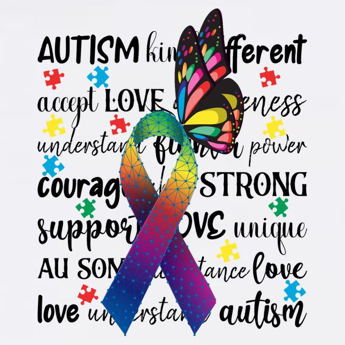Autism Acceptance Butterfly Different Is Beautiful Button