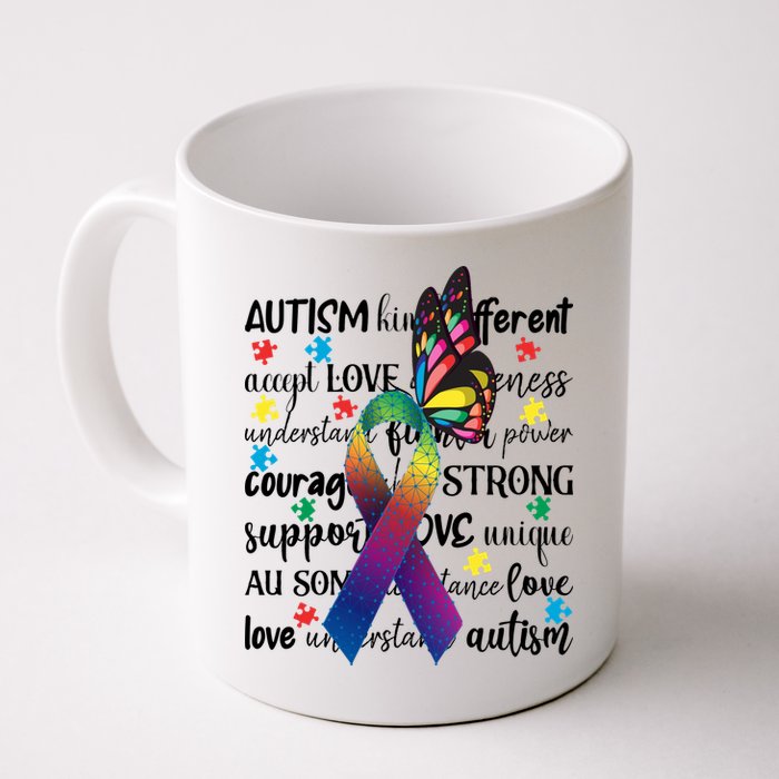 Autism Acceptance Butterfly Different Is Beautiful Mug
