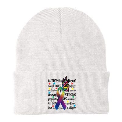 Autism Acceptance Butterfly Different Is Beautiful Beanie