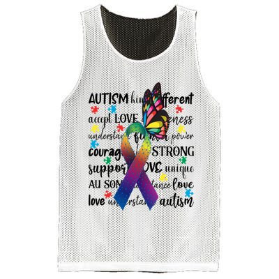 Autism Acceptance Butterfly Different Is Beautiful Mesh Reversible Basketball Jersey Tank