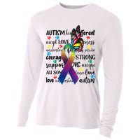 Autism Acceptance Butterfly Different Is Beautiful Cooling Performance Long Sleeve Crew