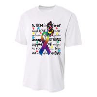 Autism Acceptance Butterfly Different Is Beautiful Youth Performance Sprint T-Shirt