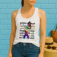 Autism Acceptance Butterfly Different Is Beautiful Womens Tank Top
