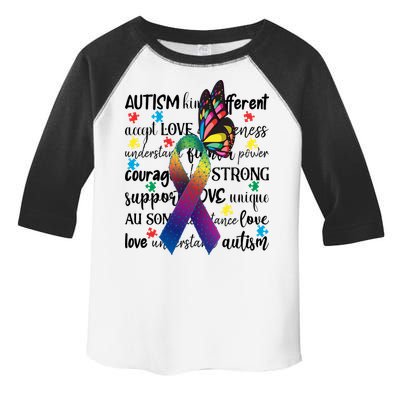 Autism Acceptance Butterfly Different Is Beautiful Toddler Fine Jersey T-Shirt