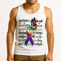 Autism Acceptance Butterfly Different Is Beautiful Tank Top
