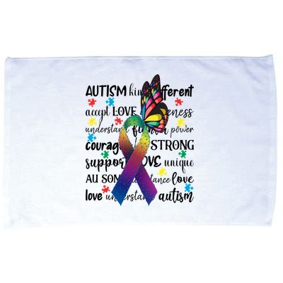 Autism Acceptance Butterfly Different Is Beautiful Microfiber Hand Towel
