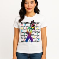 Autism Acceptance Butterfly Different Is Beautiful Womens T-Shirt