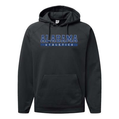 Alabama Athletics Blue Vintage Text Performance Fleece Hoodie