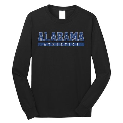 Alabama Athletics Blue Vintage Text Long Sleeve Shirt