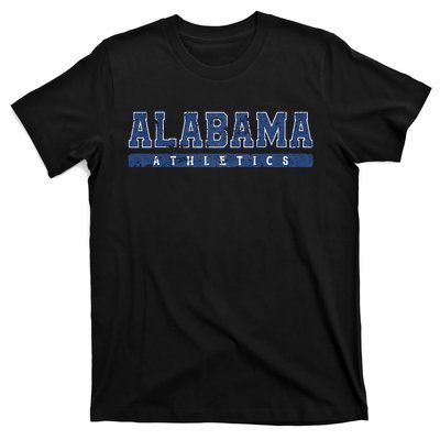 Alabama Athletics Blue Vintage Text T-Shirt