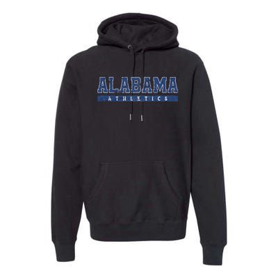 Alabama Athletics Blue Vintage Text Premium Hoodie