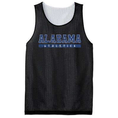 Alabama Athletics Blue Vintage Text Mesh Reversible Basketball Jersey Tank