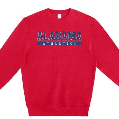 Alabama Athletics Blue Vintage Text Premium Crewneck Sweatshirt