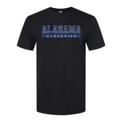 Alabama Athletics Blue Vintage Text Softstyle CVC T-Shirt