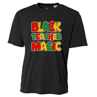 Afro America Black Teacher Magic Black History Gift Cooling Performance Crew T-Shirt