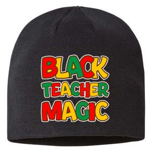 Afro America Black Teacher Magic Black History Gift Sustainable Beanie