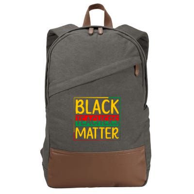 Afro America Black Teachers Matter For Black History Month Gift Cotton Canvas Backpack