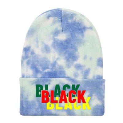 African American Black Black Black For Black History Month Tie Dye 12in Knit Beanie