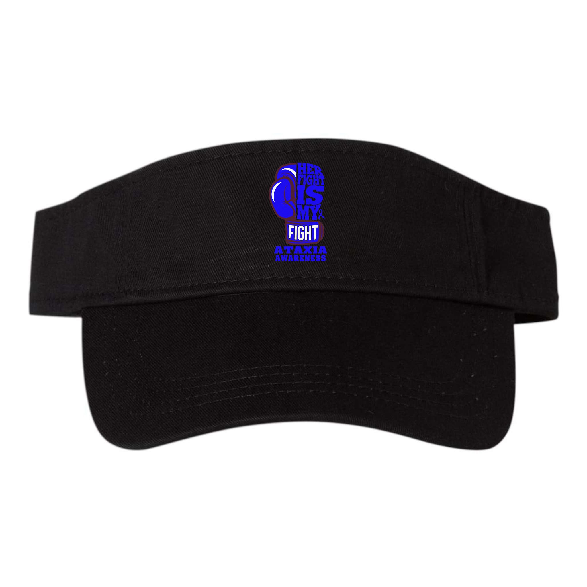 Ataxia Awareness Boxing Her Fight Is My Fight Blue Ribbon Visor