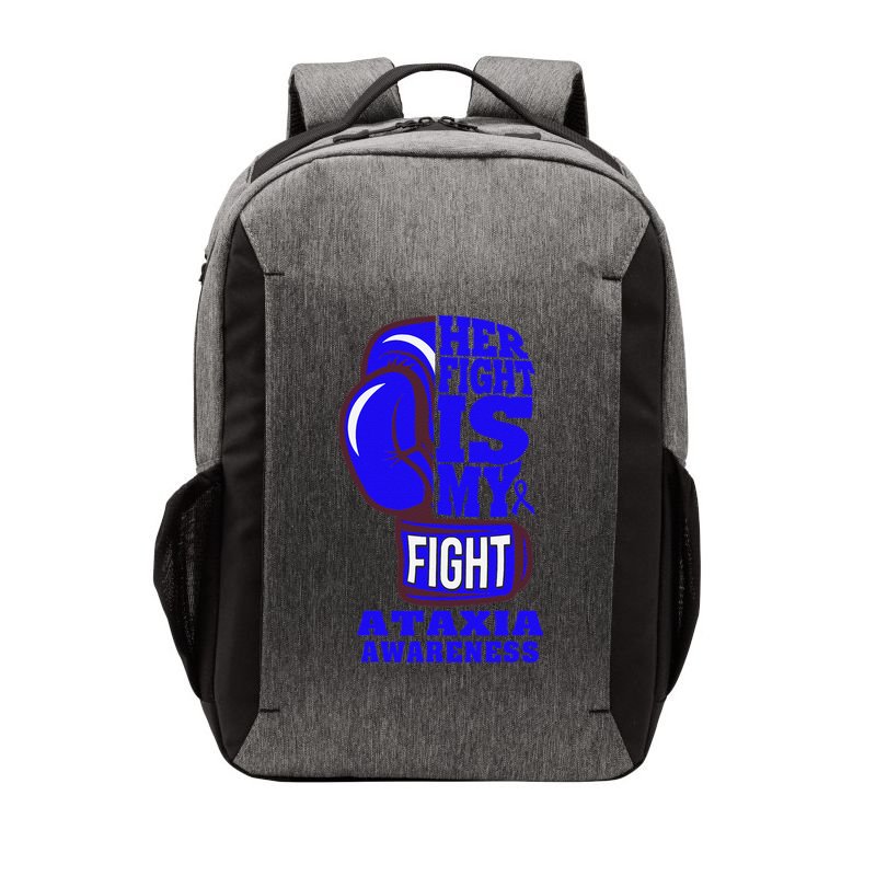 Ataxia Awareness Boxing Her Fight Is My Fight Blue Ribbon Vector Backpack