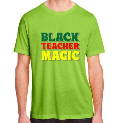 African American Black Teacher Magic For Black History Month Adult ChromaSoft Performance T-Shirt