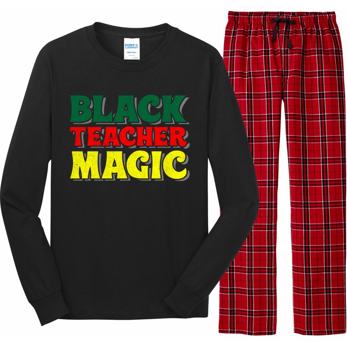 African American Black Teacher Magic For Black History Month Long Sleeve Pajama Set