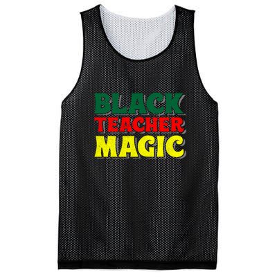 African American Black Teacher Magic For Black History Month Mesh Reversible Basketball Jersey Tank