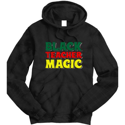 African American Black Teacher Magic For Black History Month Tie Dye Hoodie