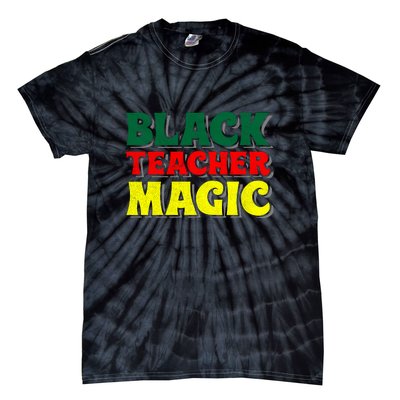 African American Black Teacher Magic For Black History Month Tie-Dye T-Shirt