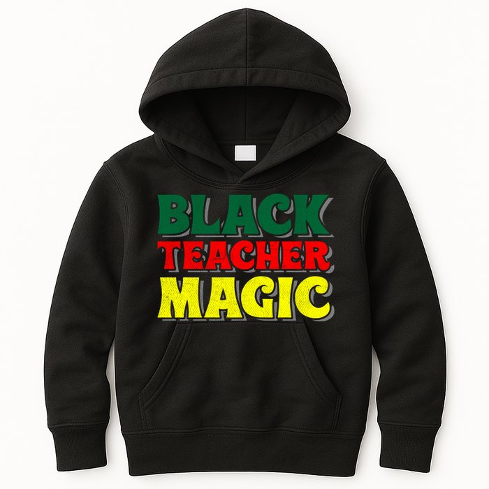 African American Black Teacher Magic For Black History Month Kids Hoodie